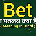 bet meaning in hindi